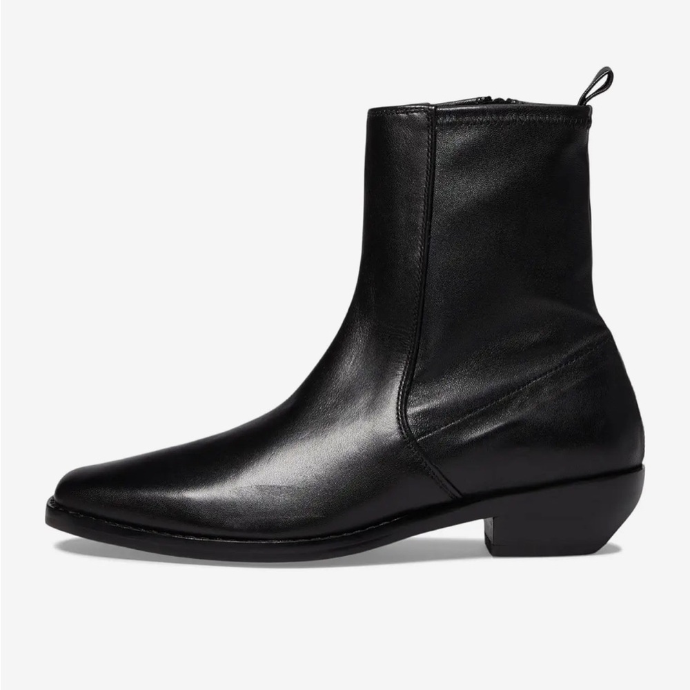 Black Leather Ankle Boots